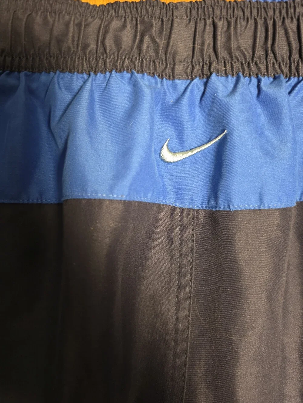 Nike® Navy and Print Swim Trunks